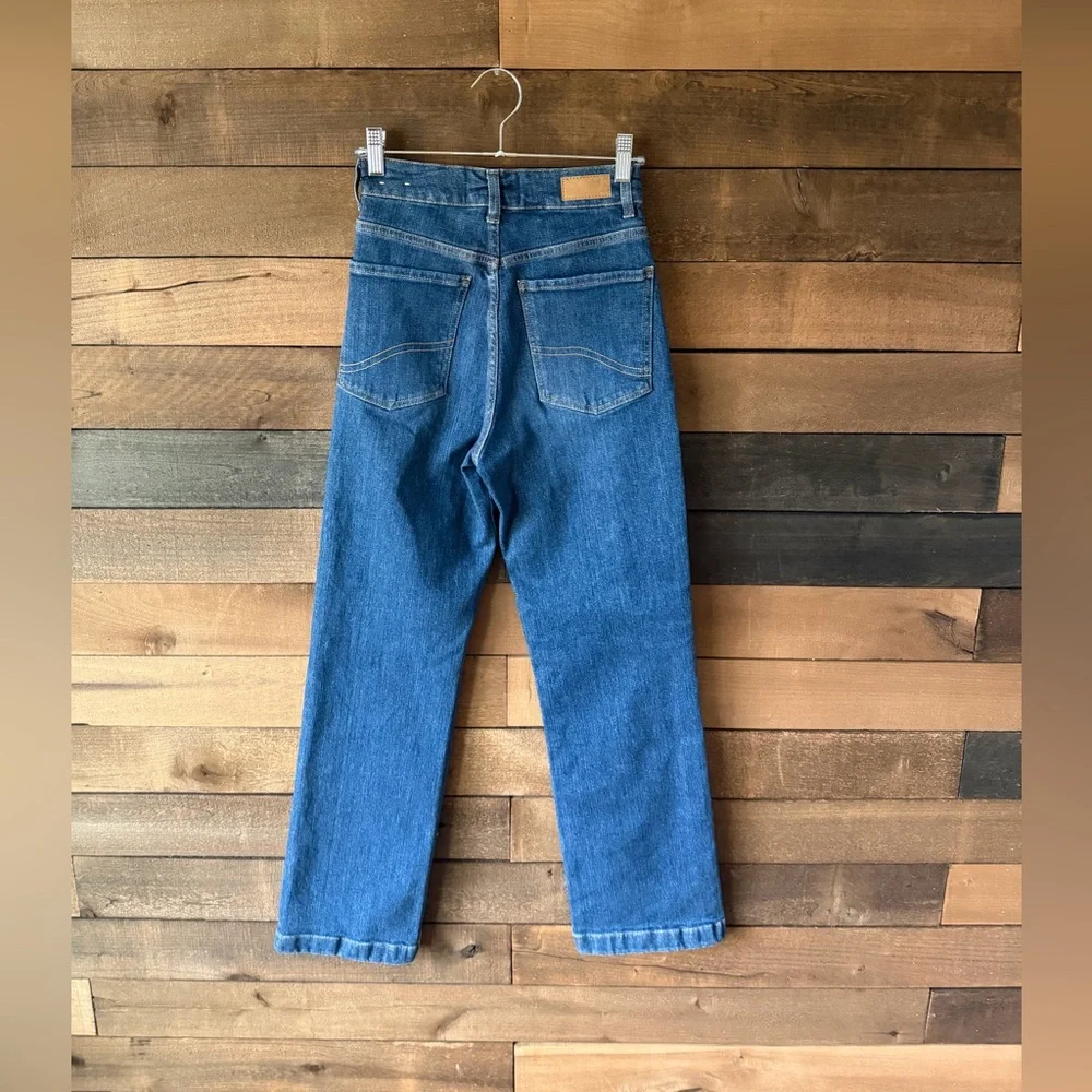 FatFace Wide Leg Jeans High Rise Stretch Denim Elise Blue NWT - Picture 8 of 10